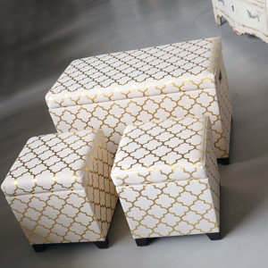 Standardhocker-Set mit Stauraum von Château Chic
