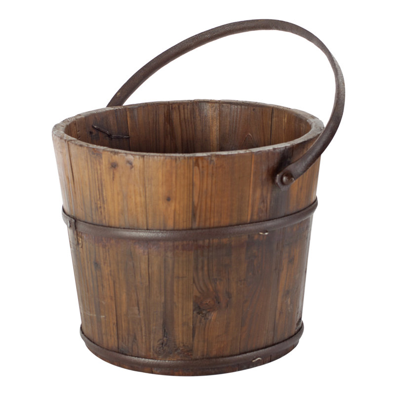 Antique Revival Vintage Solid Wood Bucket & Reviews Wayfair