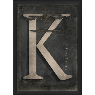 Letter K Decor Wayfair Letter K Framed Textual Art