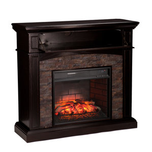 Garmon Boxwood Corner Infrared Media Electric Fireplace by Alcott Hill