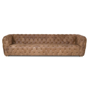 Extra Long Couch Wayfair Long Stanley Leather Chesterfield Sofa