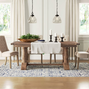 Farmhouse Dining Tables Birch Lane Axtellon Solid Wood Dining Table