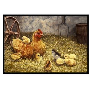 Chicken Hen and Her Chicks Doormat