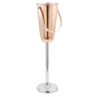 Champagne Bucket With Stand Wayfair Hammered Decor Copper Champagne Cooler With Stand