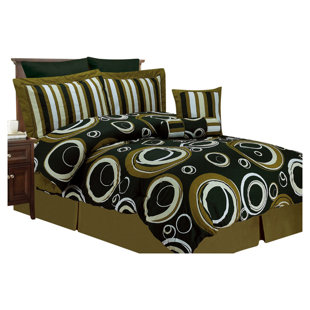 King Bed In Bag Sets Wayfair Mayne 100 Cotton 8 Piece King Bed In A Bag Set