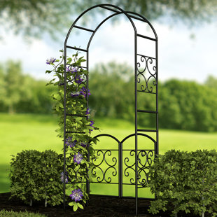 Garden Gate With Arch Wayfair Co Uk Scroll Garden Gate Arch
