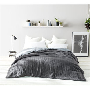 Cable Knit Duvet Cover Wayfair Fitz Cable Knit Comforter