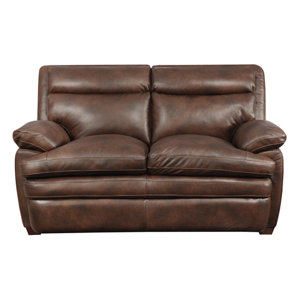 Clarkston Leather Reclining Loveseat b..