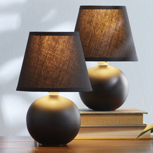 Leah Mini Ceramic Globe Table Lamp (Set of 2)