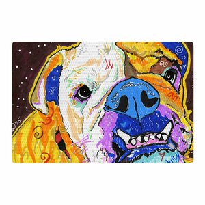 Rebecca Fisher Tucker Bulldog Yellow Area Rug