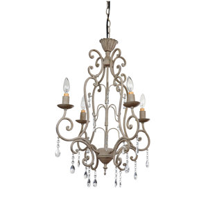Cottage Chic 4-Light Candle-Style Chandelier
