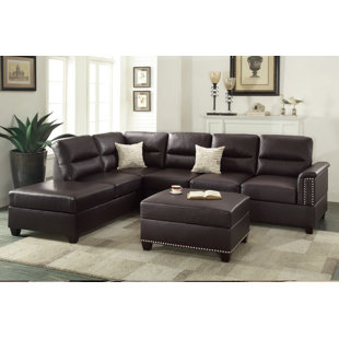 Bobkona Sofa Wayfair Bobkona Toffy Reversible Sectional With Ottoman