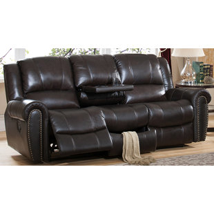Reclining Sofa With Tray Table Wayfair Grisha Reclining Sofa