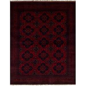 One-of-a-Kind Bilberry Hand-Knotted Wool Red Area Rug