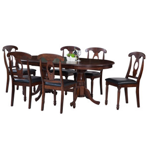 Doretha Traditional 7 Piece Dining Set (Set of 7..