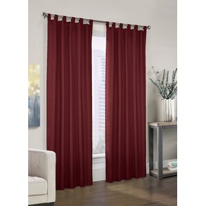 Obannon Solid Room Darkening Thermal Tab Top Curtain Panels (Set of 2)
