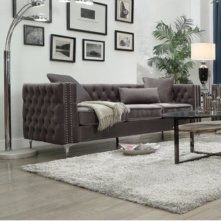 Dark Grey Velvet Sofa Wayfair Ca Gillian Ii Sofa In Dark Grey Velvet