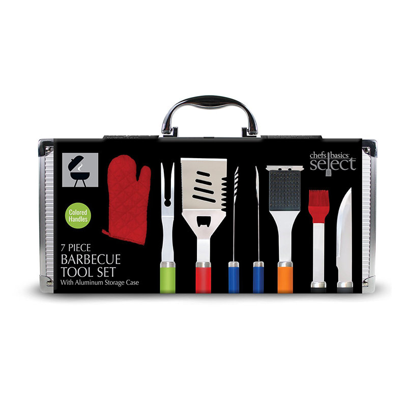 Chef Basics Aluminum Case 7 Piece Bbq Grilling Tool Set Reviews Aluminum Case 7 Piece Bbq Grilling Tool Set