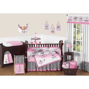 Paris 9 Piece Crib Bedding Set