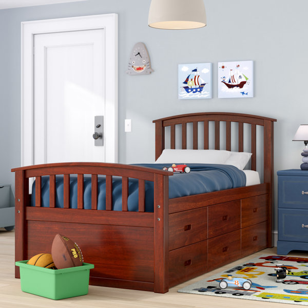 Harriet Bee Dolby Twin Slat Bed With Drawers Reviews Wayfair