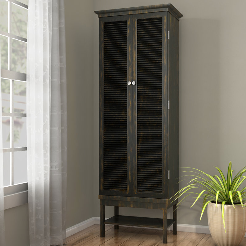August Grove Ouellet Louvered Door 3 Drawer 2 Door Accent Cabinet ... August Grove Ouellet Louvered Door 3 Drawer 2 Door Accent Cabinet ...