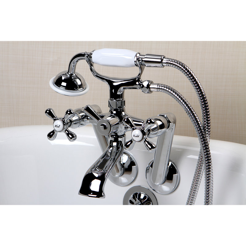 Kingston Brass Kingston Two Handle Wall Mount Clawfoot Tub Faucet