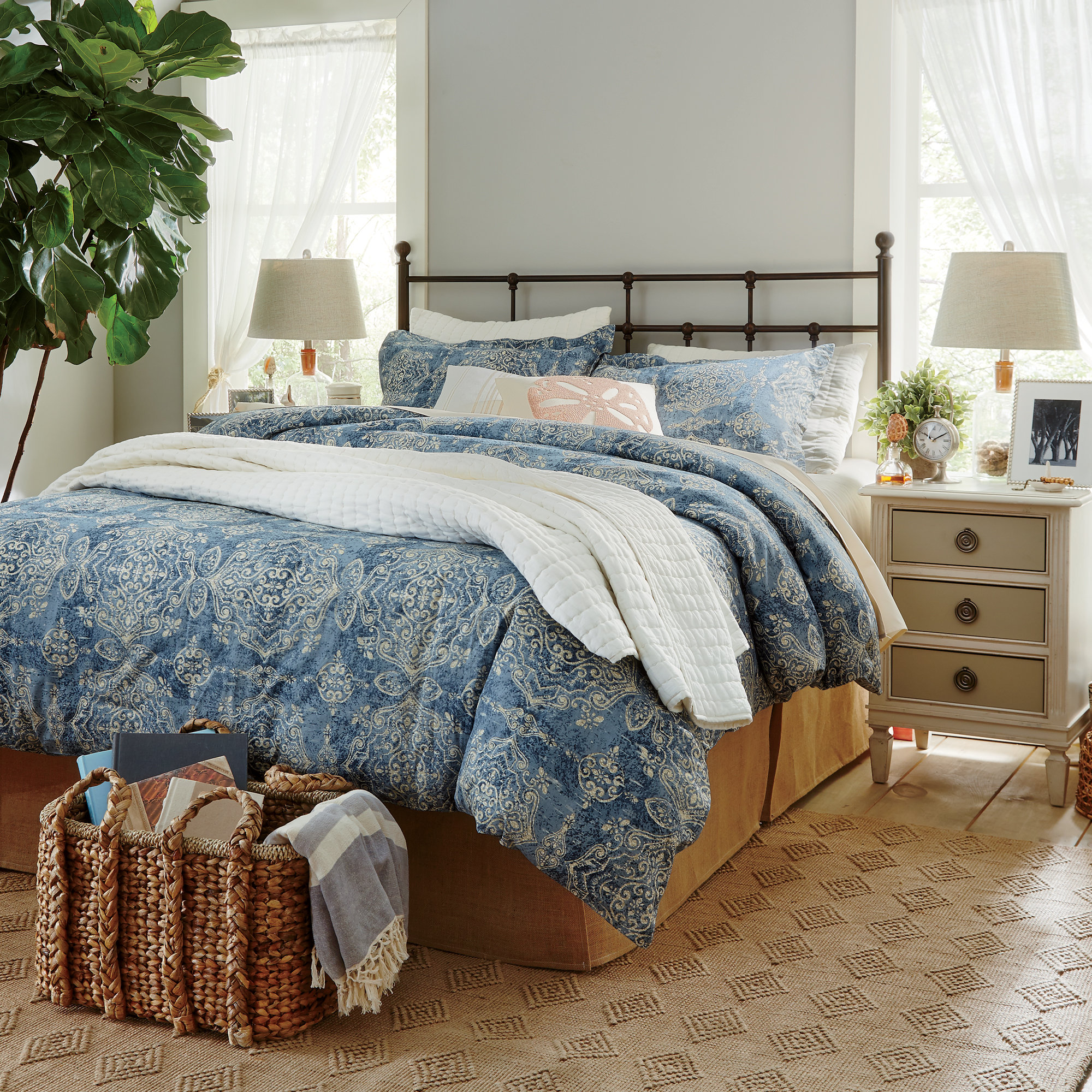 Birch Lane Sandrine Blue Duvet Set Reviews