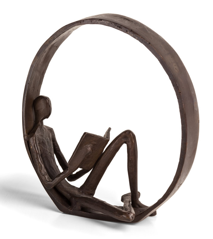 Darby Home Co Aloisia Encircled Reader Iron Sculpture & Reviews | Wayfair