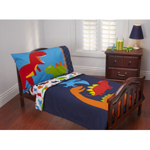 Prehistoric Pals 4 Piece Toddler Bedding Set