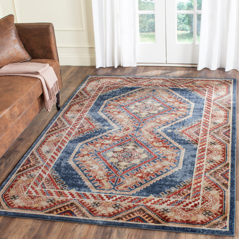 Isanotski Red/Blue Area Rug & Reviews Birch Lane