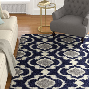 Cozy Rugs Wayfair Erich Cozy Polypropylene Navy Area Rug