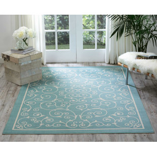View Wright Light Blue Indoor outdoor Area Rug