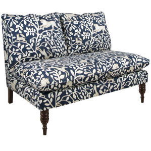 Jeffreys Armless Loveseat in Pantheon Admiral by Darby Home Co