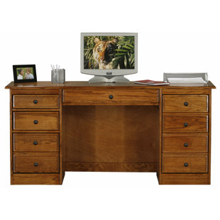 Double Pedestal Desk Wayfair Lapierre Double Pedestal Executive Desk