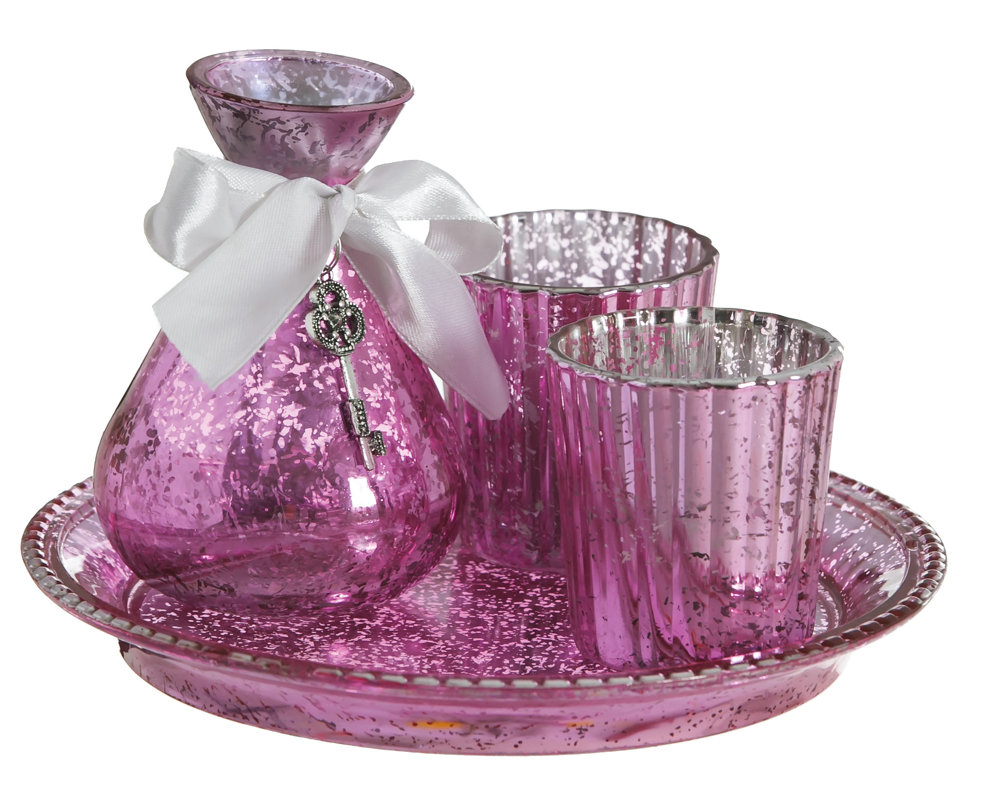 Cypress Glass Boudoir Set with Tray & Reviews Wayfair