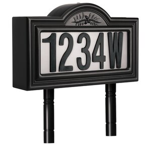 Solar Powered 1-Line Lawn Address Sign