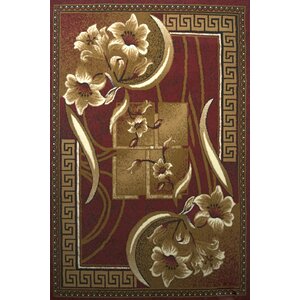 Original Rosemarie Floweret Red Area Rug