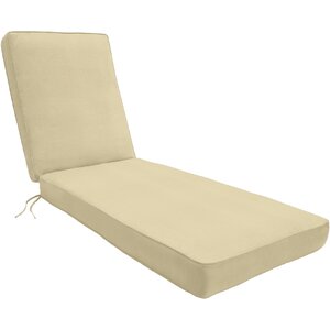 Double-Piped Outdoor Sunbrella Chaise Lounge Cushion