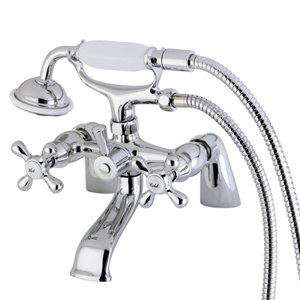 Victorian Deck Mounted Clawfooted Tub Faucet with Hand Shower