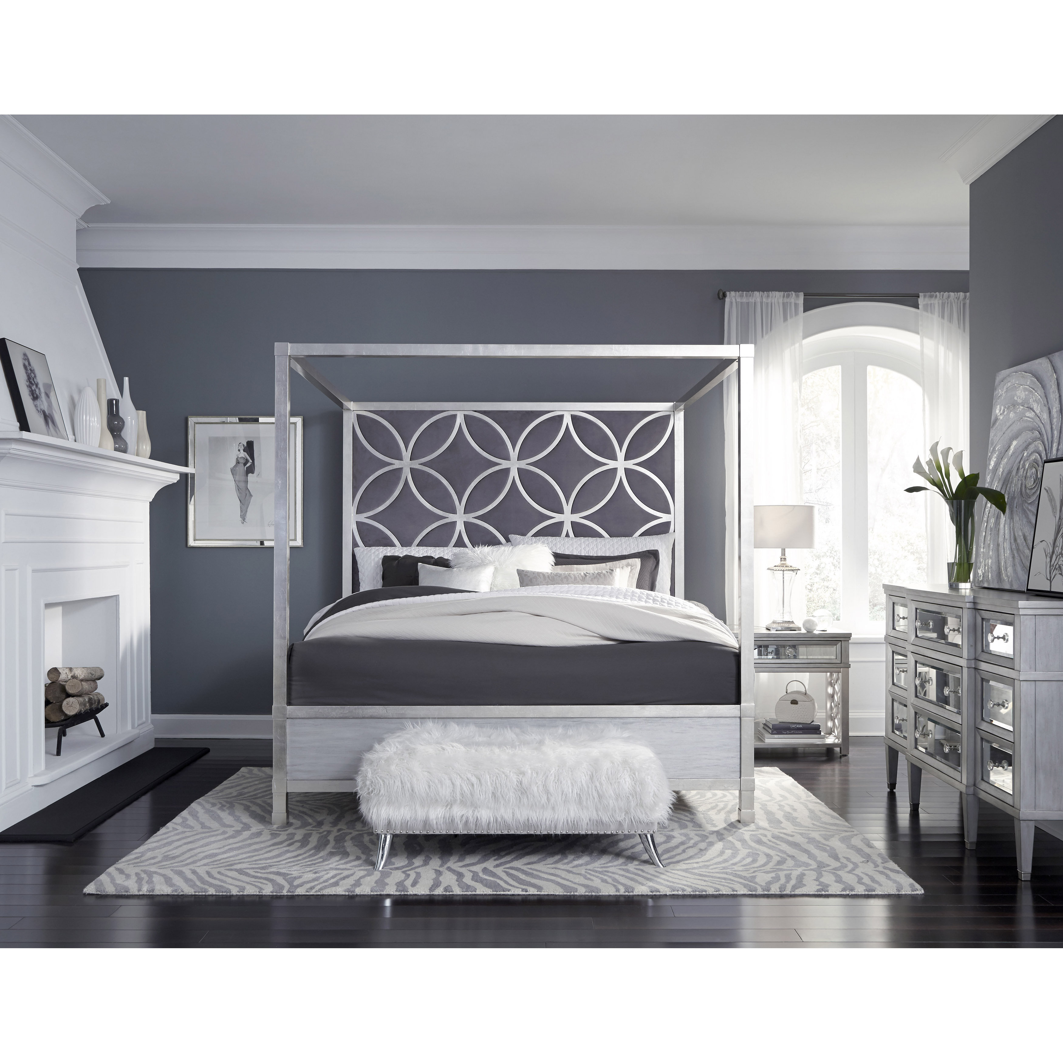 Everly Quinn Normant King Upholstered Canopy Headboard Wayfair