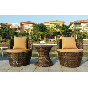 Wicker Rattan Patio Bistro Sets You Ll Love Wayfair