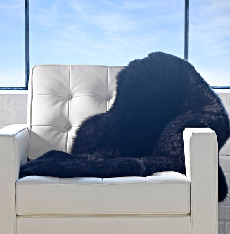 Natural Rugs Handmade Black Sheepskin Area Rug & Reviews Wayfair