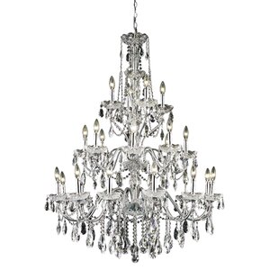 Thao 24-Light Chain Crystal Chandelier