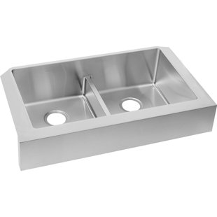 Farmhouse Sink With Divider Wayfair Crosstown 36 X 20 Double Basin Farmhouse Kitchen Sink With Basket Strainer