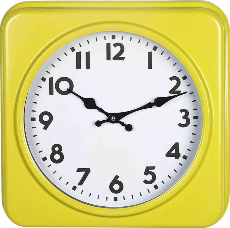 AdecoTrading Square Traditional Vintage Dial Retro Wall Hanging Clock