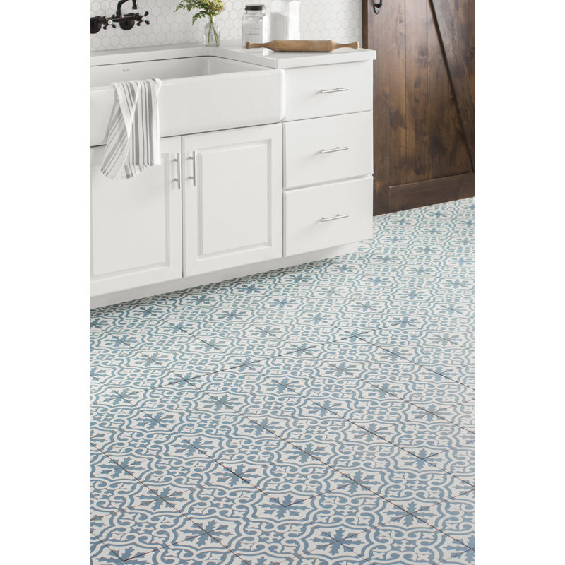 Elitetile Alameda 17 63 X Ceramic Field Tile In Blue White Alameda 17 63 X Ceramic Field Tile In Blue White