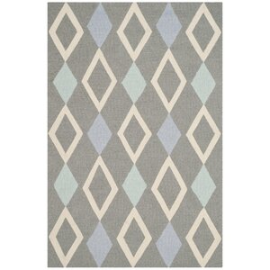 Claro Diamonds Hand-Tufted Gray Area Rug