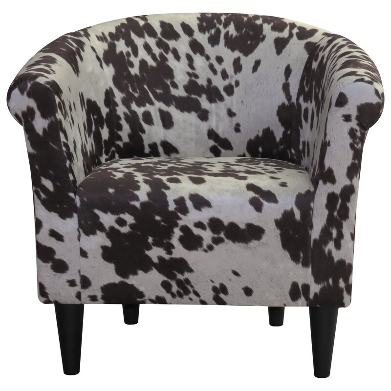 denmark cowhide barrel chair & reviews joss & main