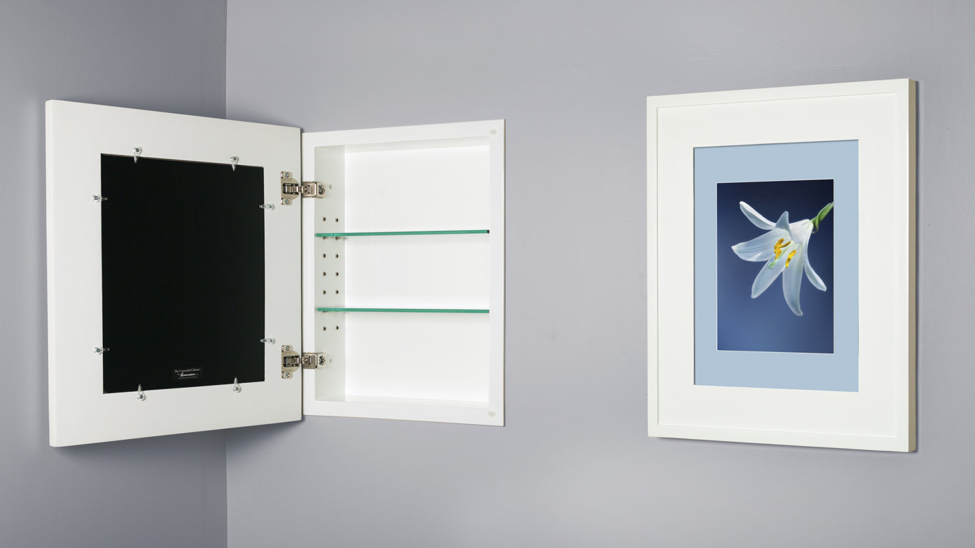 Concealed 14x18 Concealed Recessed Picture Frame Medicine