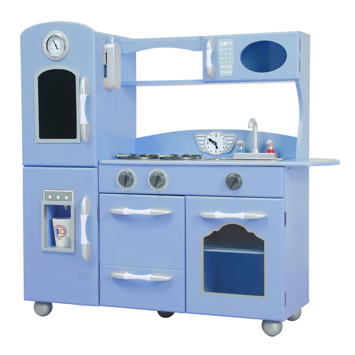 Blue Wooden Play Kitchen teamson kids wooden play kitchen set & reviews | wayfair.ca Blue Wooden Play Kitchen teamson kids wooden play kitchen set & reviews | wayfair.ca